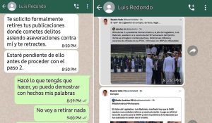 Diputado Luis Redondo intimida a la diputada Beatriz Valle