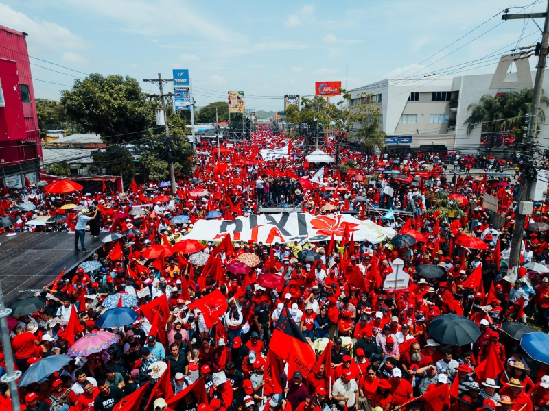 Marcha de LIBRE en San Pedro Sula fracasa y desata tensiones por el “Plan Venezuela”